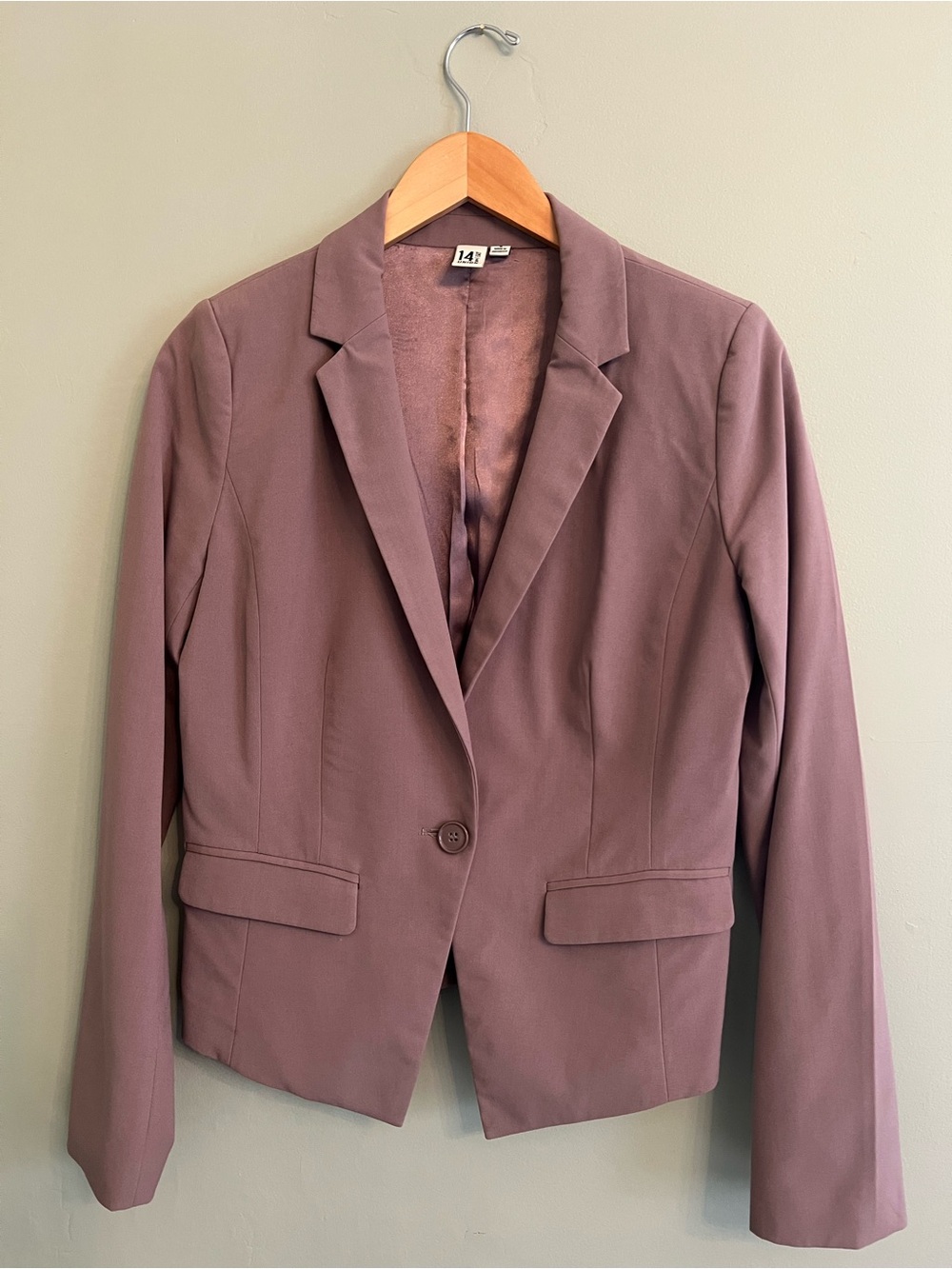 14th & Union Mauve Single-Button Blazer